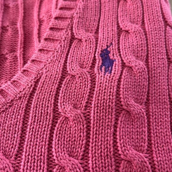 Ralph Lauren Hot Pink Cabled Sweater L - Picture 3 of 6